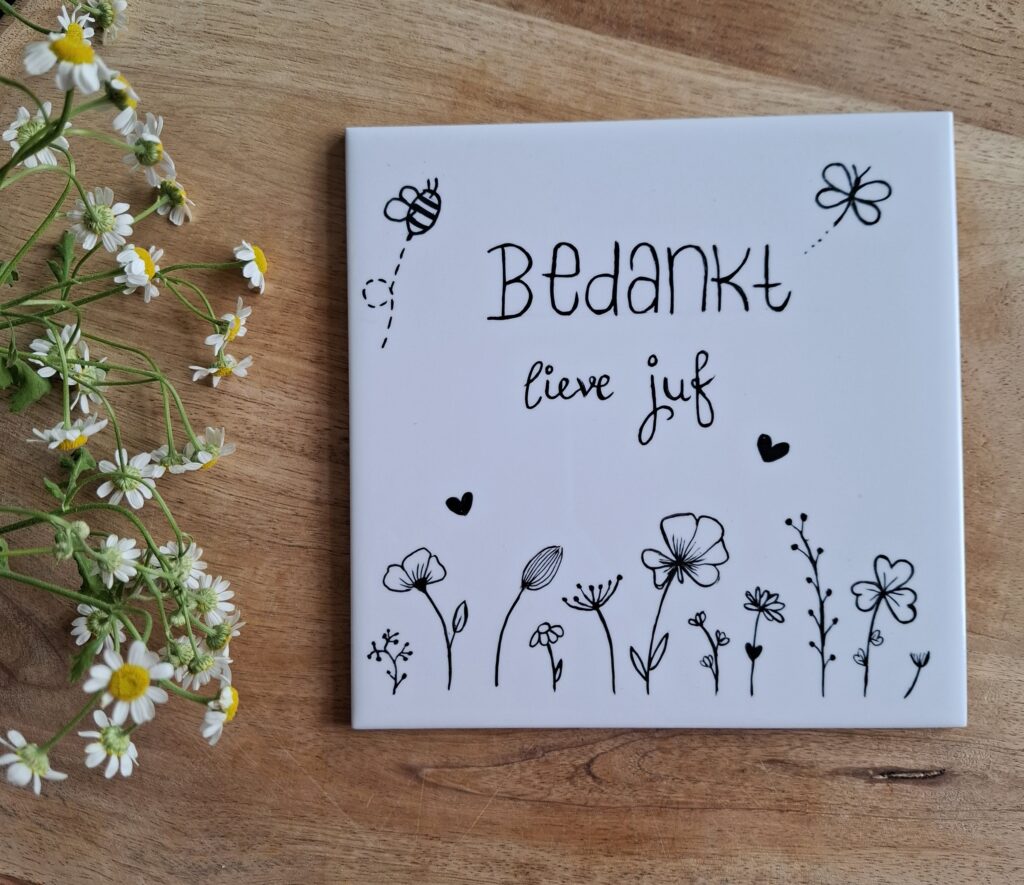 tegeltje bedankt juf