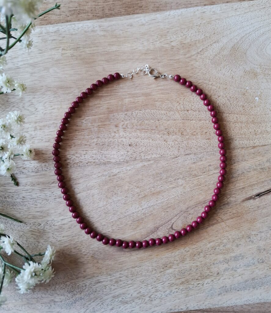 Ketting "Dieprood / Bordeaux"